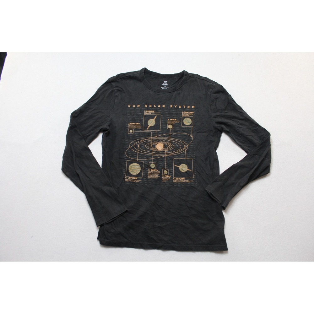 Gap Kids Graphic Tee Kids Extra Extra Large Black Excellent Solar System Space